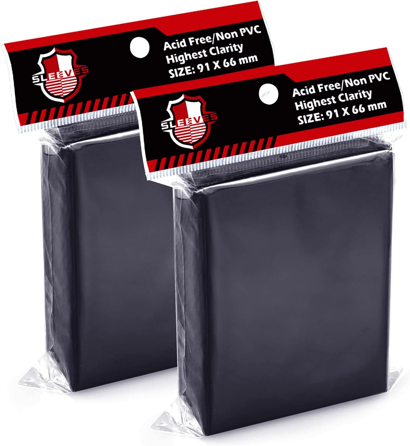 200 Counts Black Card Sleeves Top Loaders for Trading Card, Matte Card Sleeves Deck Card Protectors Compatible with Baseball Card, Sports Cards, Game Card
