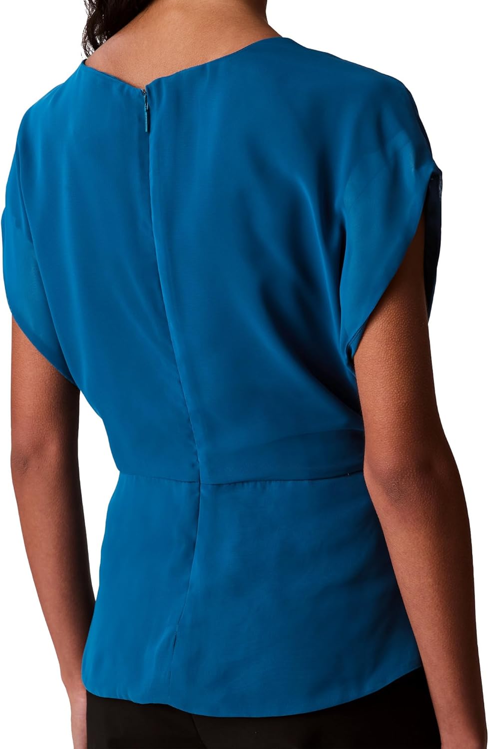 Calvin Klein Jeans Womens Chiffon Twist Front Blouse - Image 4