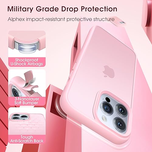 Miniatura 4 de Alphex Funda a prueba de golpes para iPhone 14 Pro de 12 pies, protección contra caídas de grado militar, sensación sedosa y no grasosa, apta para