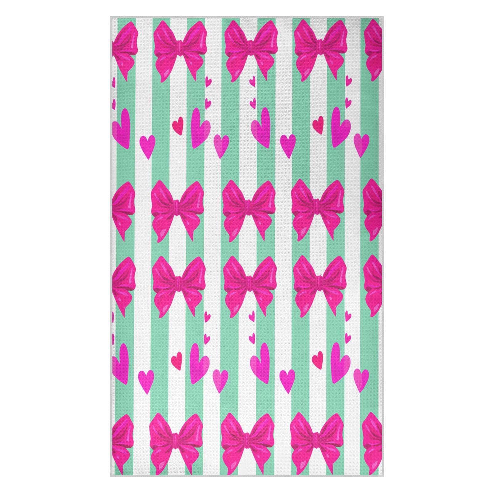 BURSTDDY Bows Kitchen Towels,Absorbent Dish Towels 2 Pack