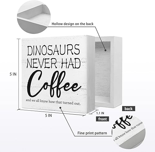 Miniatura 25 de Cartel de madera floral rosa café y té, decoración de escritorio, decoración de madera rústica para el hogar, cocina, oficina, café y bar, Multi3