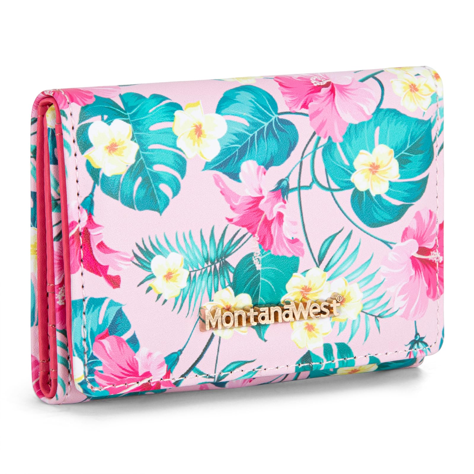 Montana West Small Wallets Woman RFID Blocking Wallet Trifold Pocket Wallet with ID Window
