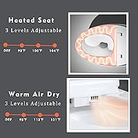 Vista 6 de WinZo Inodoro inteligente moderno en forma de huevo con bidé integrado, descarga automáticaapertura automática, pantalla LED de luz nocturna