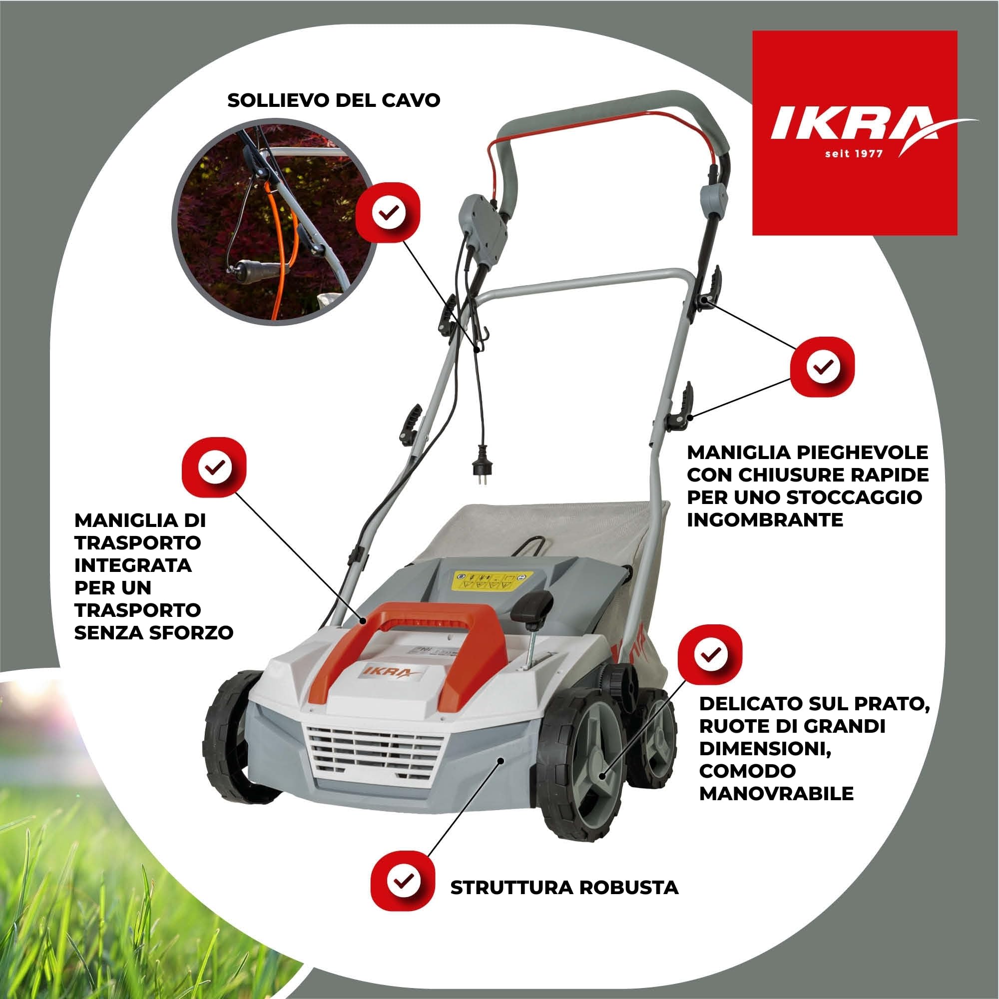 IKRA IEVL 1838 scarificatore elettrico 1800W 38 cm 40 l