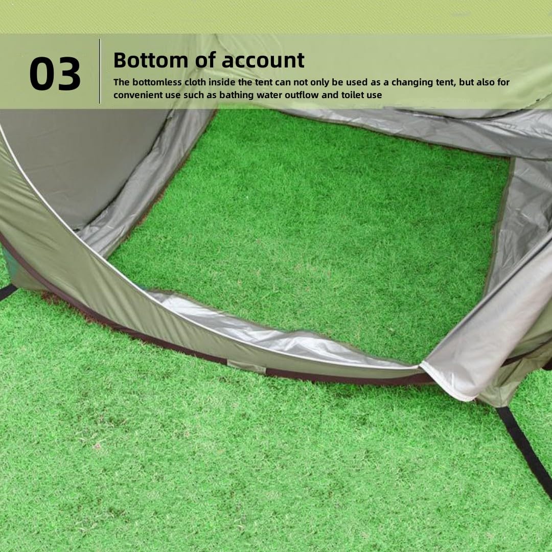 Spazioso spogliatoio, tenda portatile da campeggio all'aperto, tenda pop-up per la privacy, tenda da doccia automatica, capanno per cambio pesca, robusta e facile da piegare (arancione)