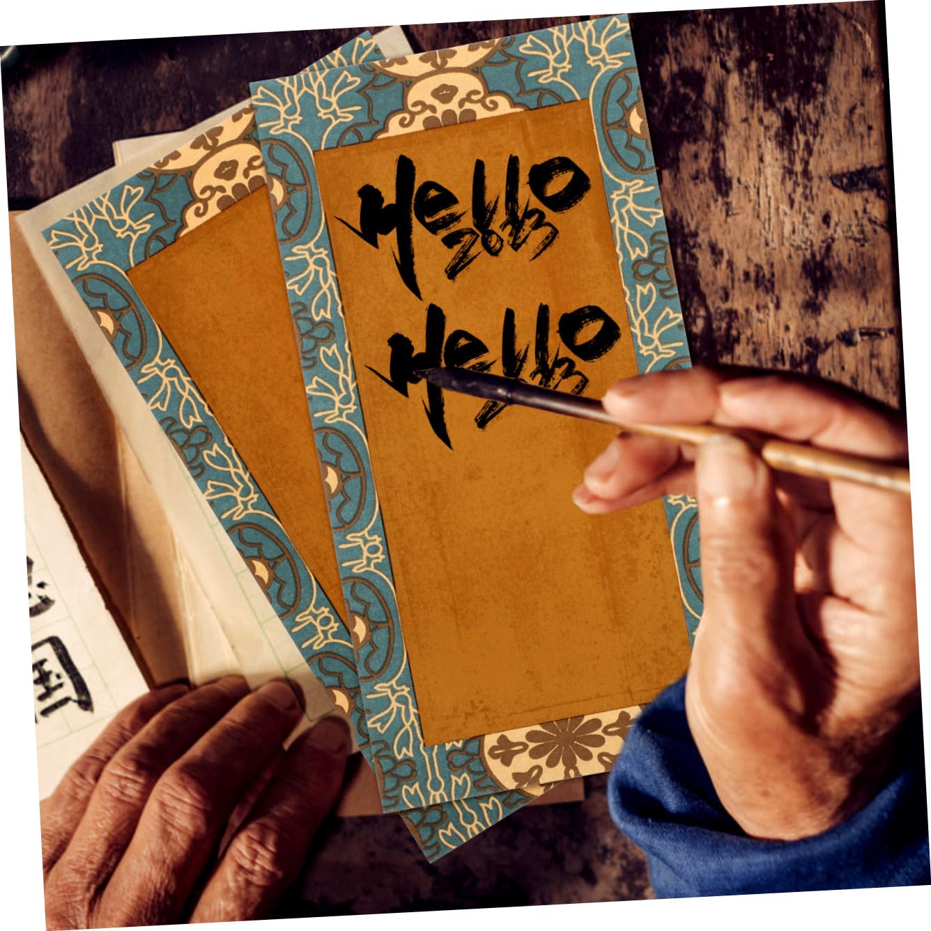 UKCOCO 3 Series Papel De Caligrafía Profesional Páginas Chino Para Escritura Y Dibujo Para Manualidades Y Práctica De Caligrafía Paquete 40 Hojas*3