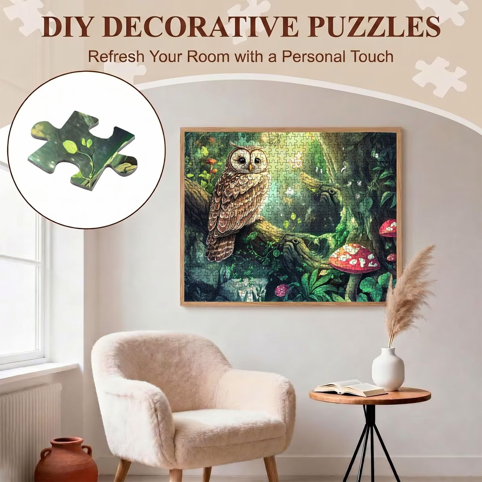 Puzzle 1500 Teile, Holzpuzzle Erwachsene [AAA], Impossible Game 87 x 57 cm, Kniffliges Denksport Spiel für Männer Frauen, Familienspiel, DIY Home Dekor,Geschenk für Geburtstag, Tier Wald f0-168