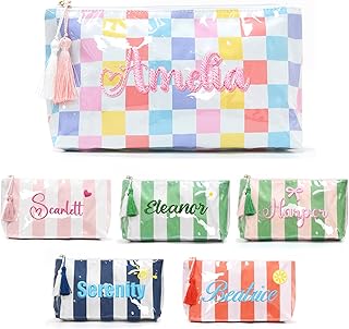 Personalized Embroidered Travel Makeup Bag fo...