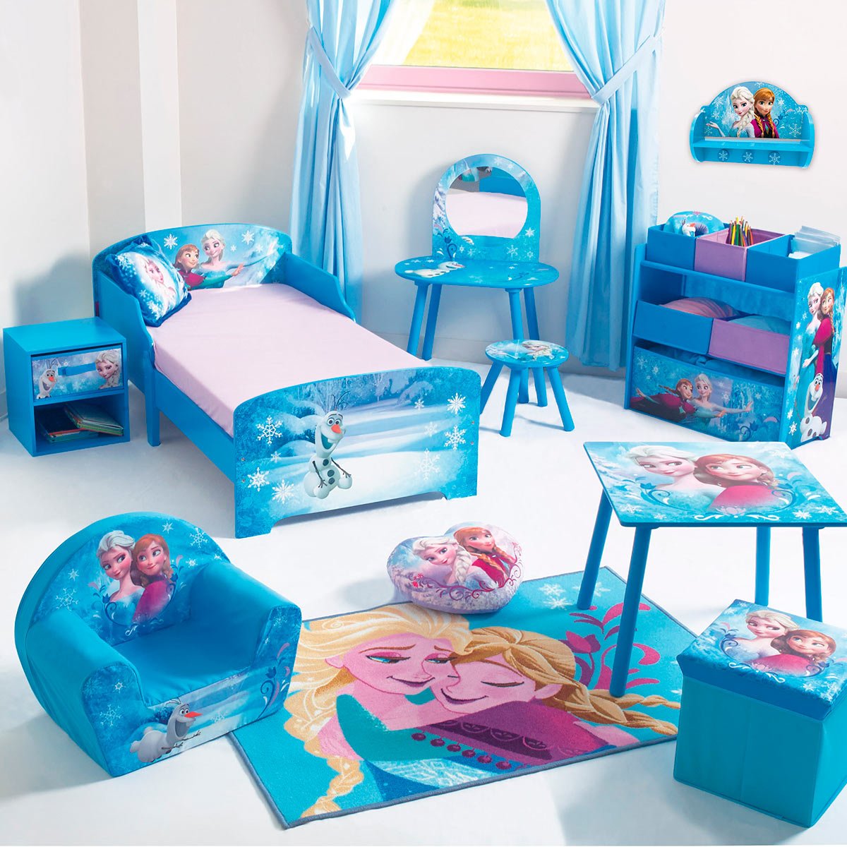 FUN HOUSE 712392 DISNEY Reine Des Neiges Table Carrée pour enfant H.44 X L.50 X P.50 CM