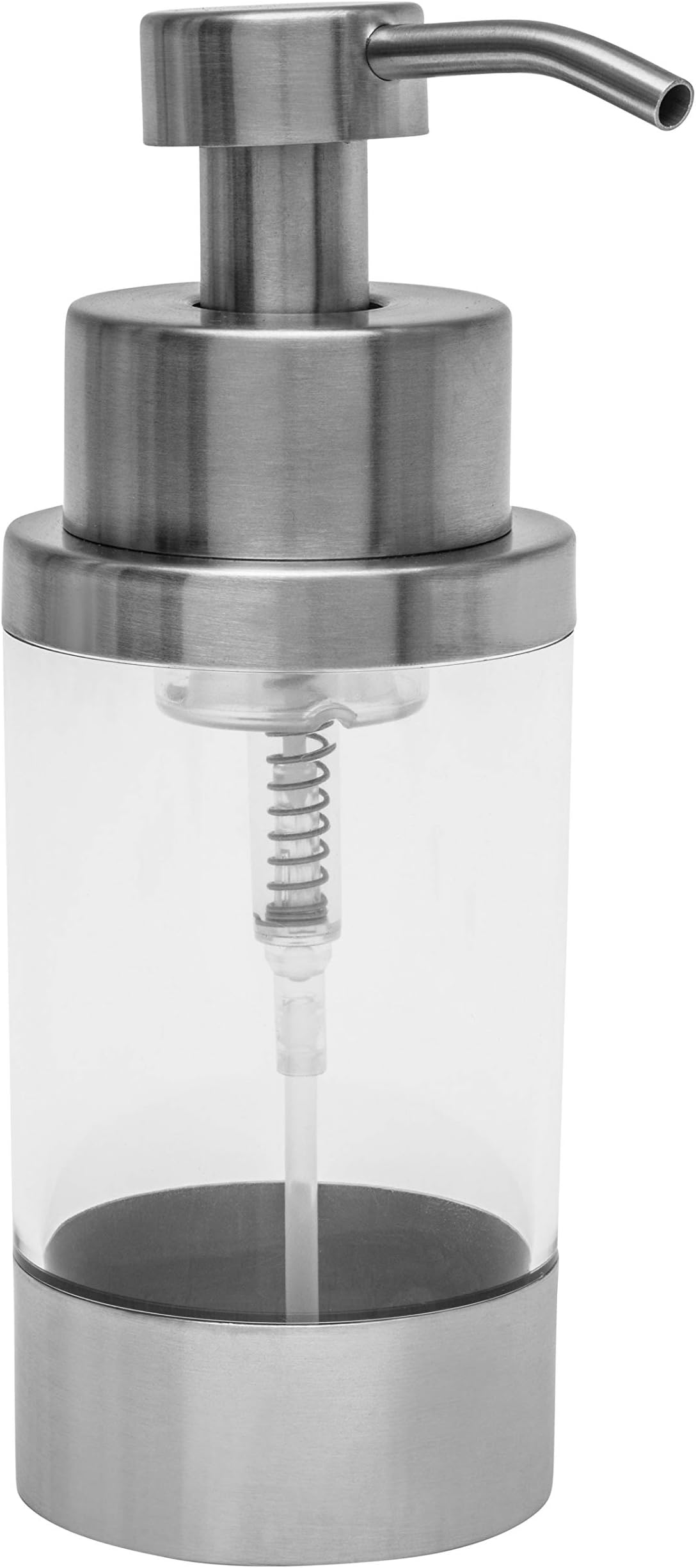 Foaming Soap Dispenser (Brushed Nickel), Rust Resistant, Stainless Steel Foam Pump, Hand Soap Pump