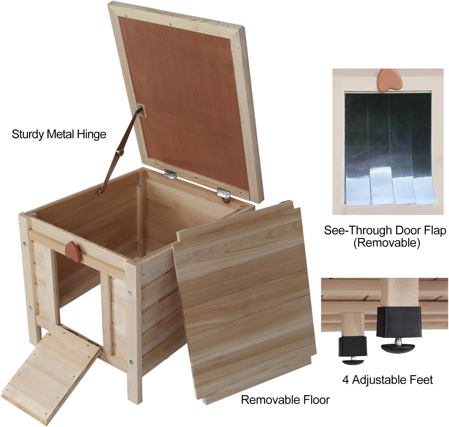 review Feral Cat House Outside Wooden Bunny Cage Habitat Weatherproof Kitty Condo