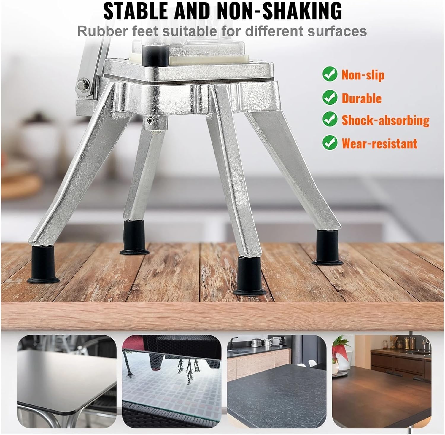 Commercial Chopper with 4 Replacement Blades Commercial Vegetable Chopper Stainless Steel Restaurants & Home Kitchen