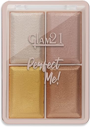 Glam21 Perfect Me! Highlighter Palette |Ultimate Shimmer Formulations |Highly-Pigmented Powder Highlighter Easy Blend Form...