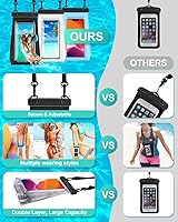 Vista 6 de Bolsa impermeable flotante para teléfono de gran capacidad, funda impermeable para iPhone 15 14 Pro Max 13 12 11 X XR 8 Plus Samsung hasta 6.9