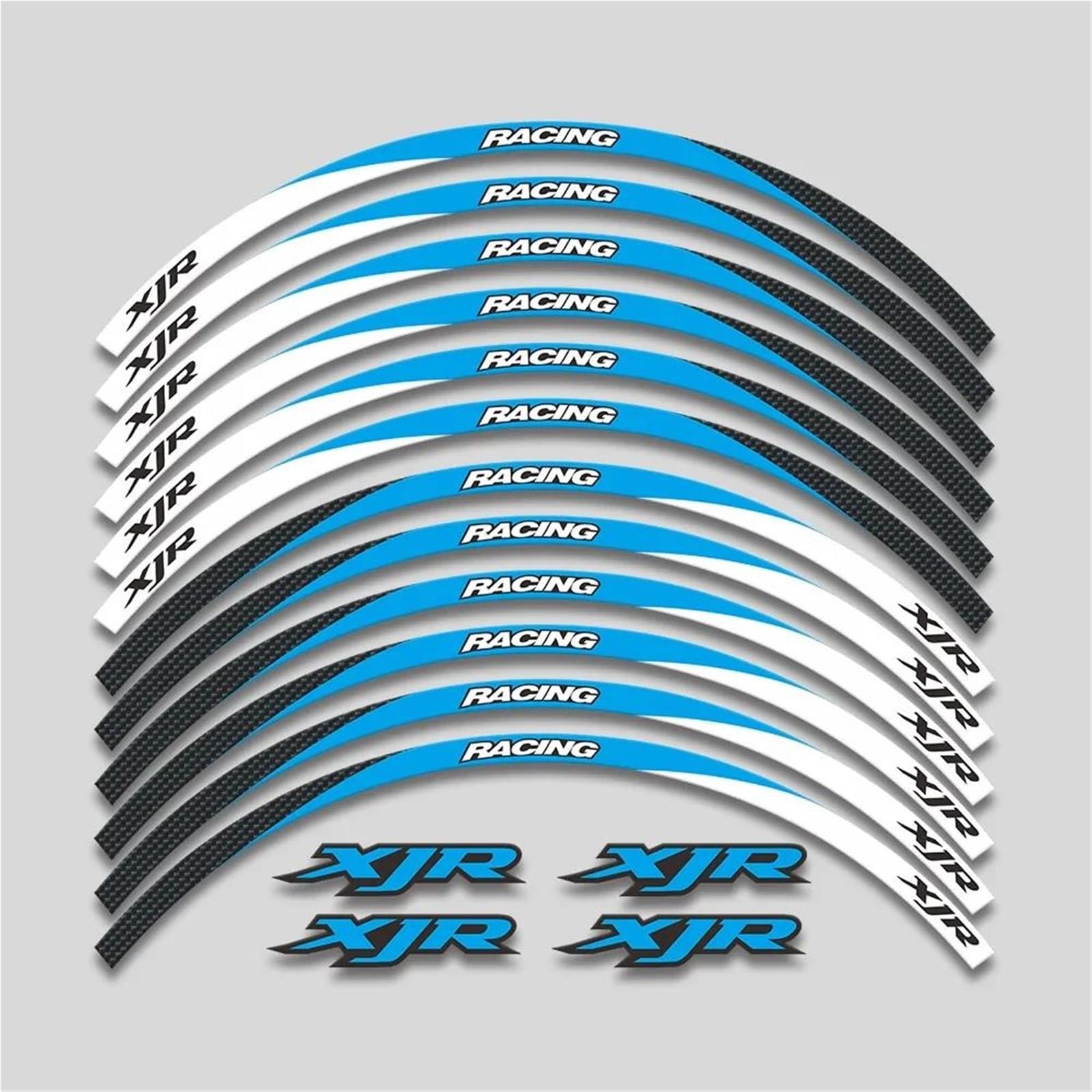 Decorative Stickers for Y-AMAHA XJR400 XJR1200 XJR1300 XJR 400 1200 1300 Motorcycle Accessories Stickers Wheels Hub Reflective Stripe Rim Decals Tape(Blue)