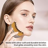 Vista 4 de Nuevo cepillo linfático de contorno facial para esculpir, masajeador de drenaje linfático para cara, diseñado ergonómicamente para adaptarse a la 1