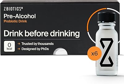 ZBiotics Feel Better After Drinking, Wake Up Refreshed, Science-Backed, Patented Probiotic for Easier Mornings, Travel-Friendly, 6-Pack of 0.5 Fl Oz Bottles