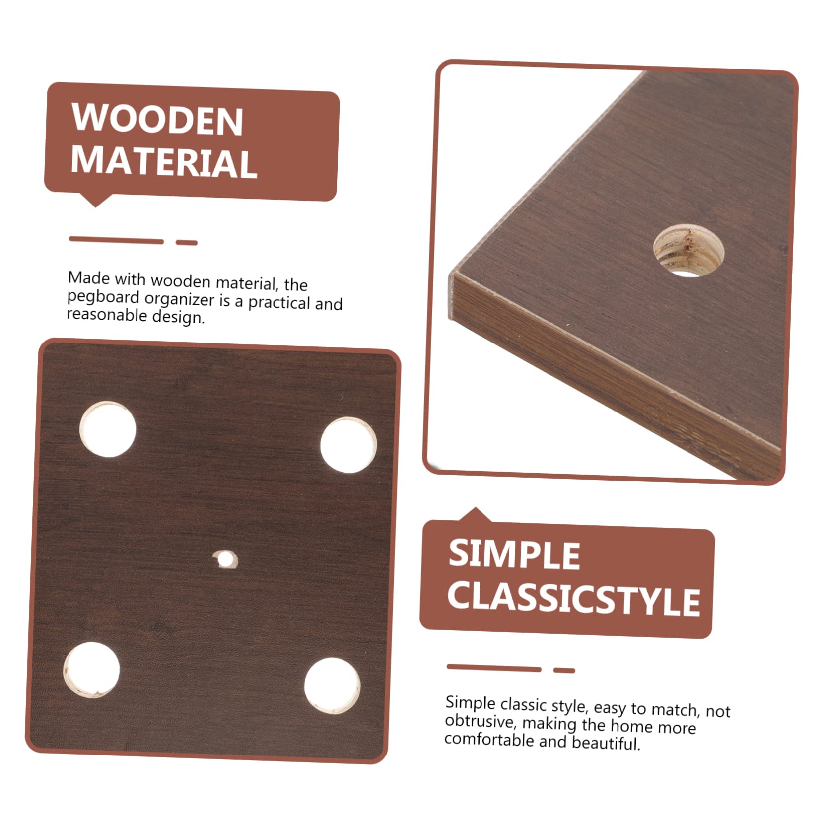 HOOTNEE 1 Set Garage Pegboard Peg Board Wall Pegboard Organizer Home Storage Holder Craft Room Storage Wall Pegboard Peg Board Large Pegboard Storage Shelf Peg Board Organizer Pegboard Kit