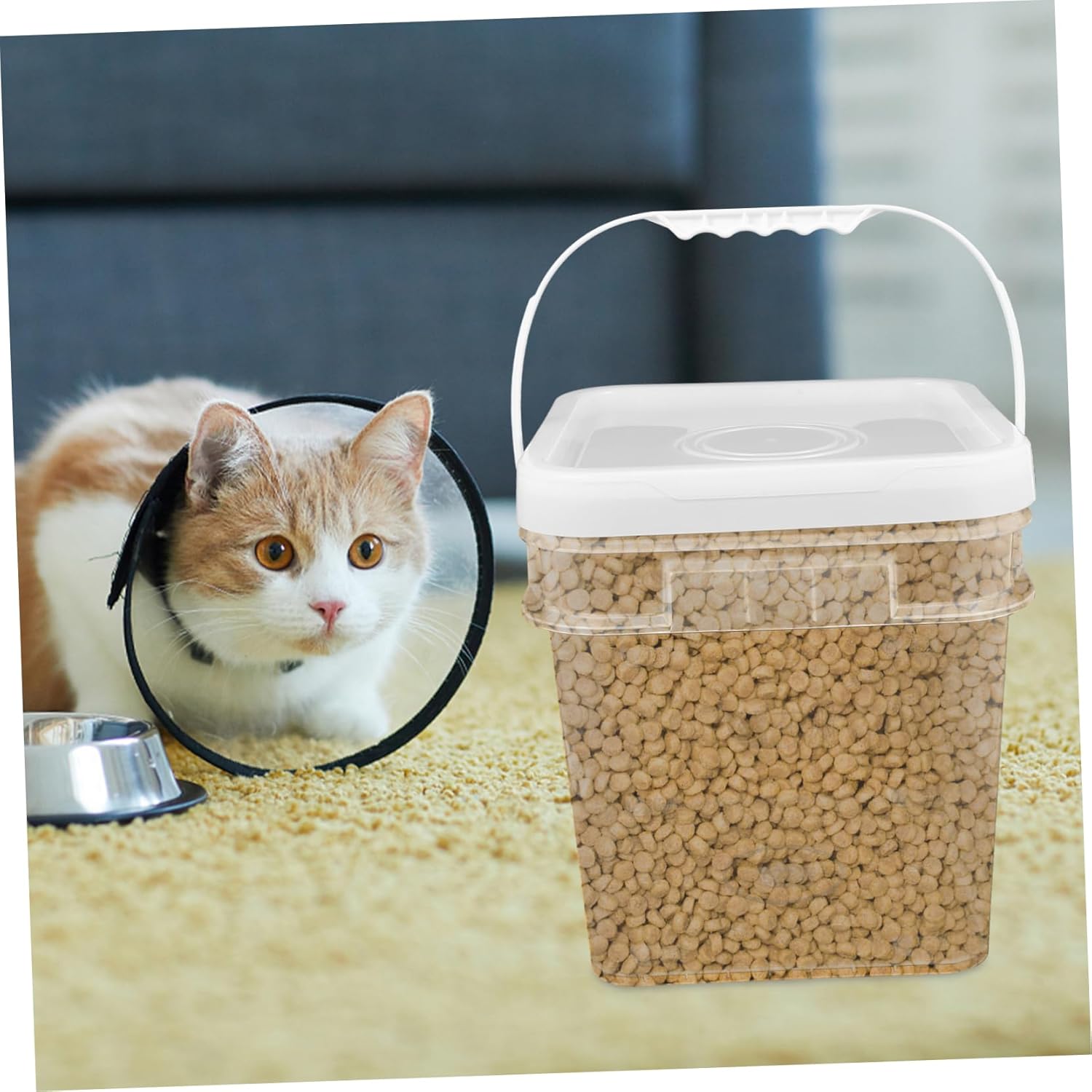 Snack Bucket 10l Airtight Sealed Barrel Lid Food Grade Pet Food Storage Container