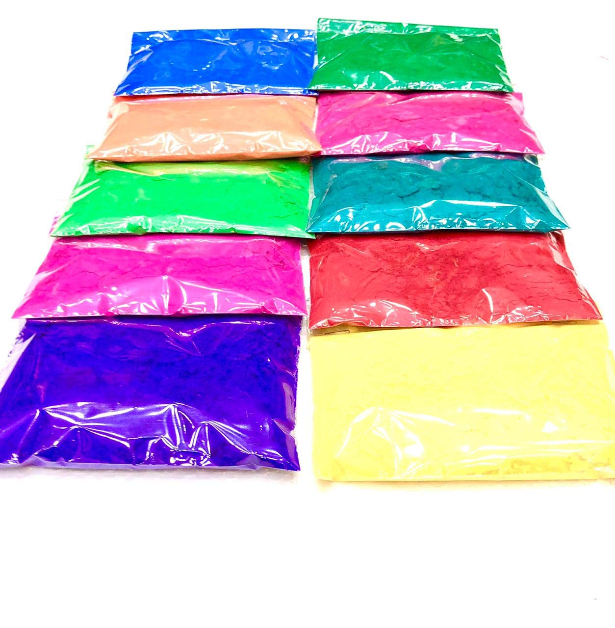 Natural Holi Gulal Packet of Multi colors 100Gm Each pack of 10