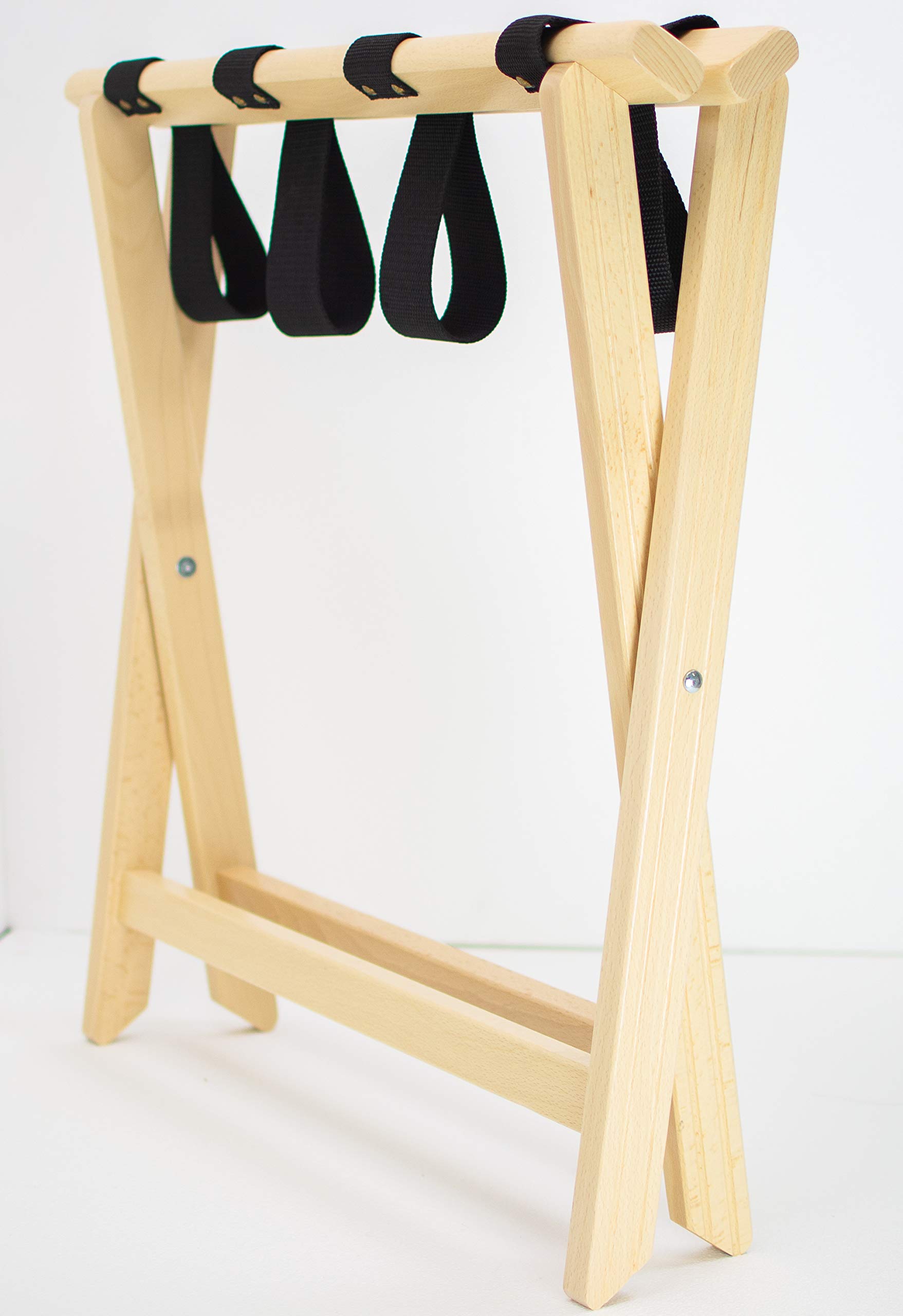 ZStyle Porta valigie Naturale portavaligia reggivaligie Legno Camera Letto arredo Design faggio B&B albergo Hotel