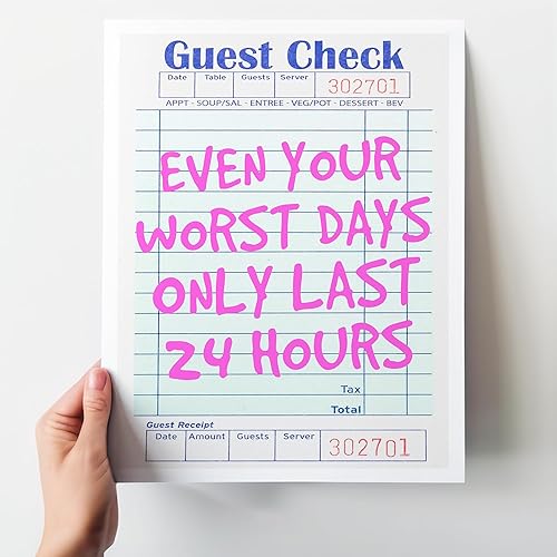 Miniatura 3 de Decoración de oficina con cita positiva para mujer, divertido arte de pared motivacional de 11 x 14 pulgadas, decoración de pared con texto