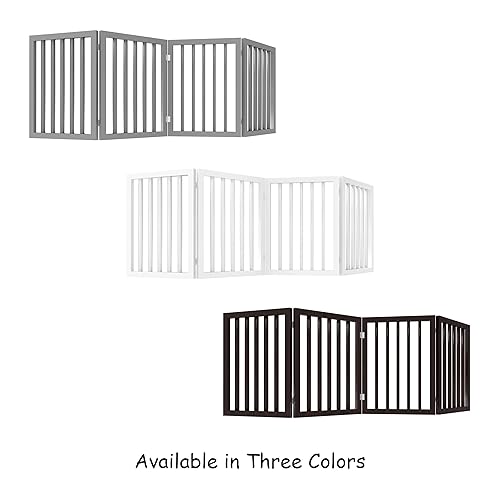 Vista 7 de Puerta para mascotas independiente, 4 paneles de color crema Blanco