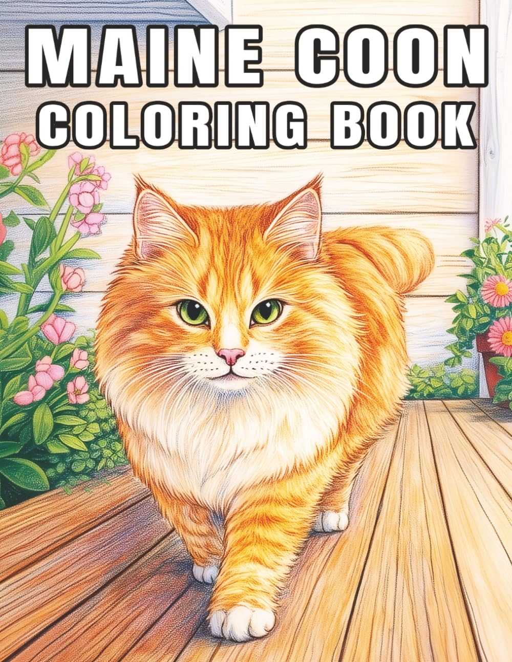 Maine Coon Coloring Book: Relaxing detailed illustrations of majestic, fluffy, and gentle cats for stress relief, creative relaxation, and anyone who ... these lovable pets. (My Cute Cats Collection)