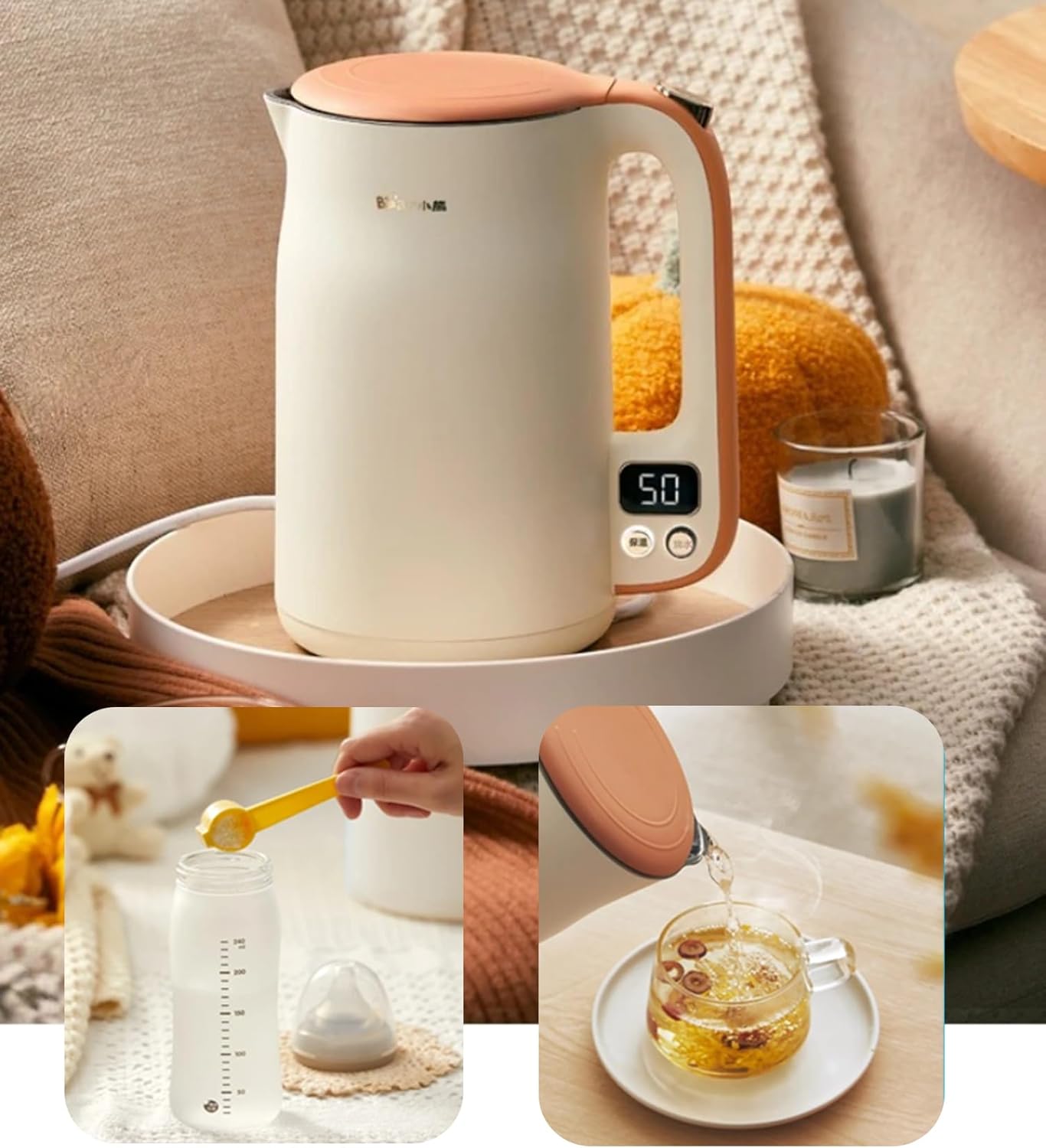 Bear Electric Kettle used for preparing baby formula and tea