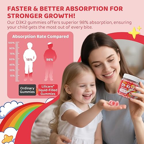 Miniatura 9 de Paquete de gomitas de mio-inositol y D-Chiro inositol + gomitas rellenas de vitamina D3 K2 para niños