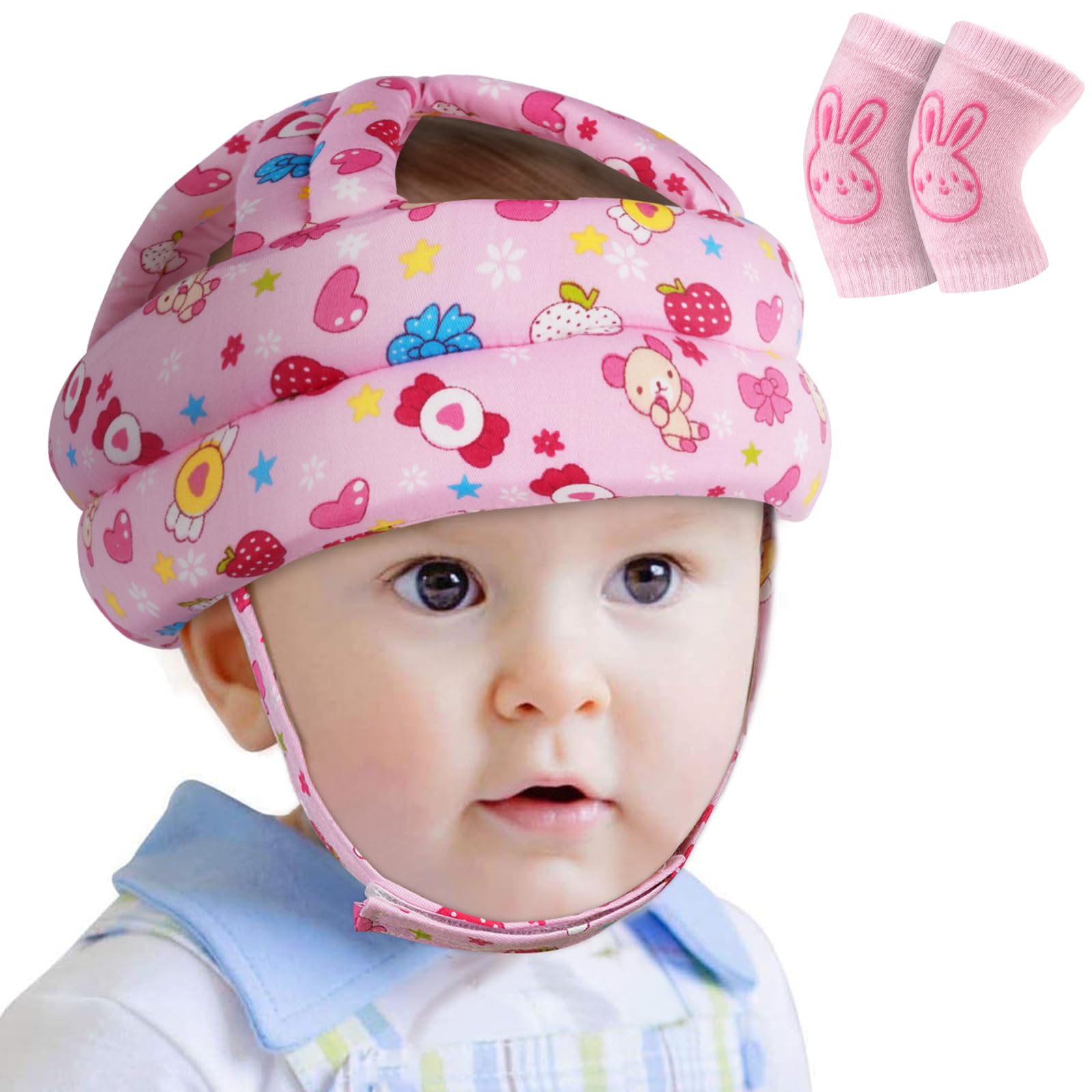 Vicloon Kopfschutz Baby, Anti-Kollision Baby Helm Kopfschutz, Baby Helm Schutzhelm, Baby Head Protector, Verstellbarer Babyhelm für Kleinkinder Lerne Laufen, für 6 Bis 24 Monate Baby-Süßigkeiten
