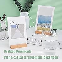 Vista 5 de 6 soportes de madera para tarjetas de lugar, soportes de madera para números de mesa, soportes de madera para letreros acrílicos, bodas, ceremonias