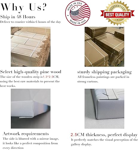 Miniatura 3 de HmaxMork Impresiones de lienzo personalizadas (lienzo enmarcado, 16 x 18 pulgadas, 5 unidades) - Impresión de lienzo personalizada con tu foto -