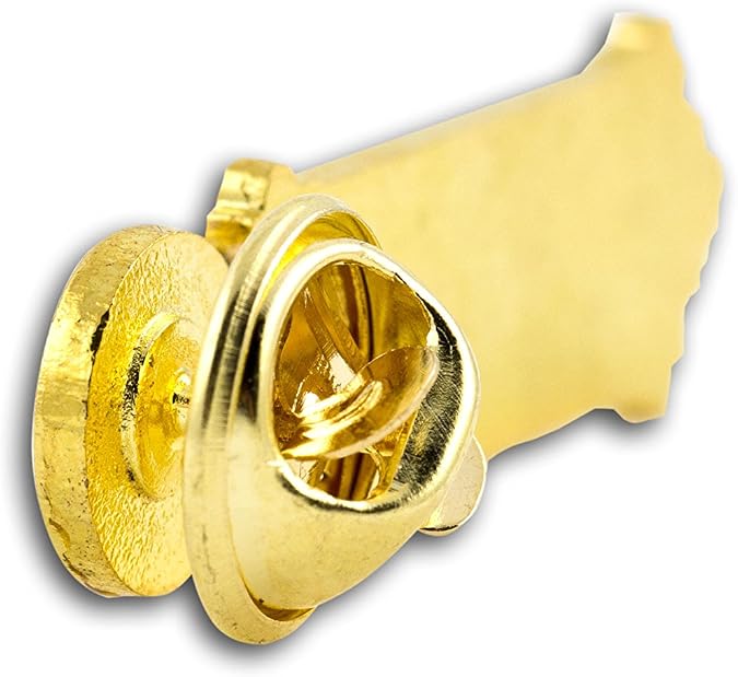 Barber Pole Lapel Pin, Gold & Black