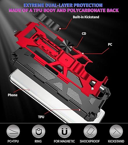 Miniatura 7 de Funda diseñada para Motorola Moto G Stylus 5G 2021 XT2131 (no compatible con Moto G Stylus 2021), protección de grado militar a prueba de golpes con