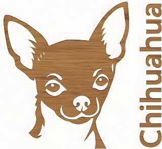 Chihuahua Dog Stencil – 5x5 Reusable Plastic Pet Face Template with Breed Name for DIY Signs, Wall Art, Gifts & Journals