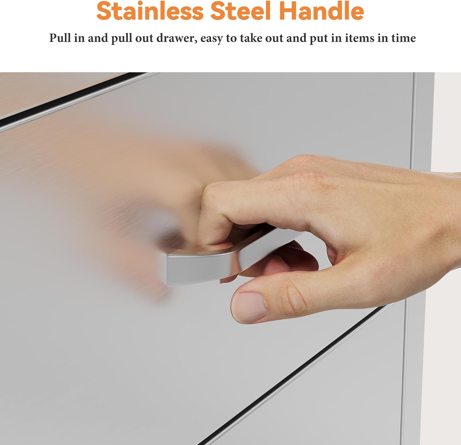 Jocisland 41.5" W20 D23 H Stainless Steel Outdoor Kitchen Drawers, Double Drawers with Trash Drawer & Door, 3-Tier Cabinet, Built-in BBQ Island Storage for Outdoor Kitchens