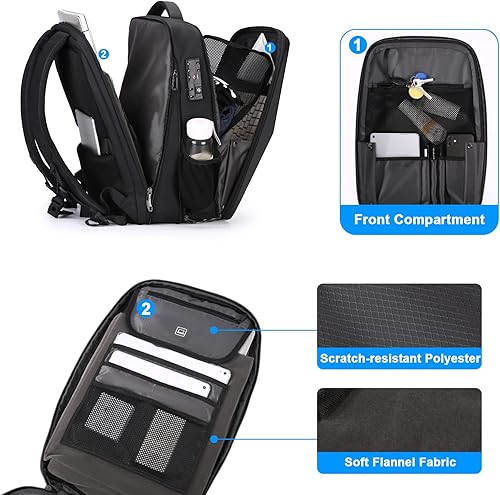 Miniatura 3 de FENRUIEN Mochila expandible de 17.3 pulgadas, bolsa de eslinga rígida