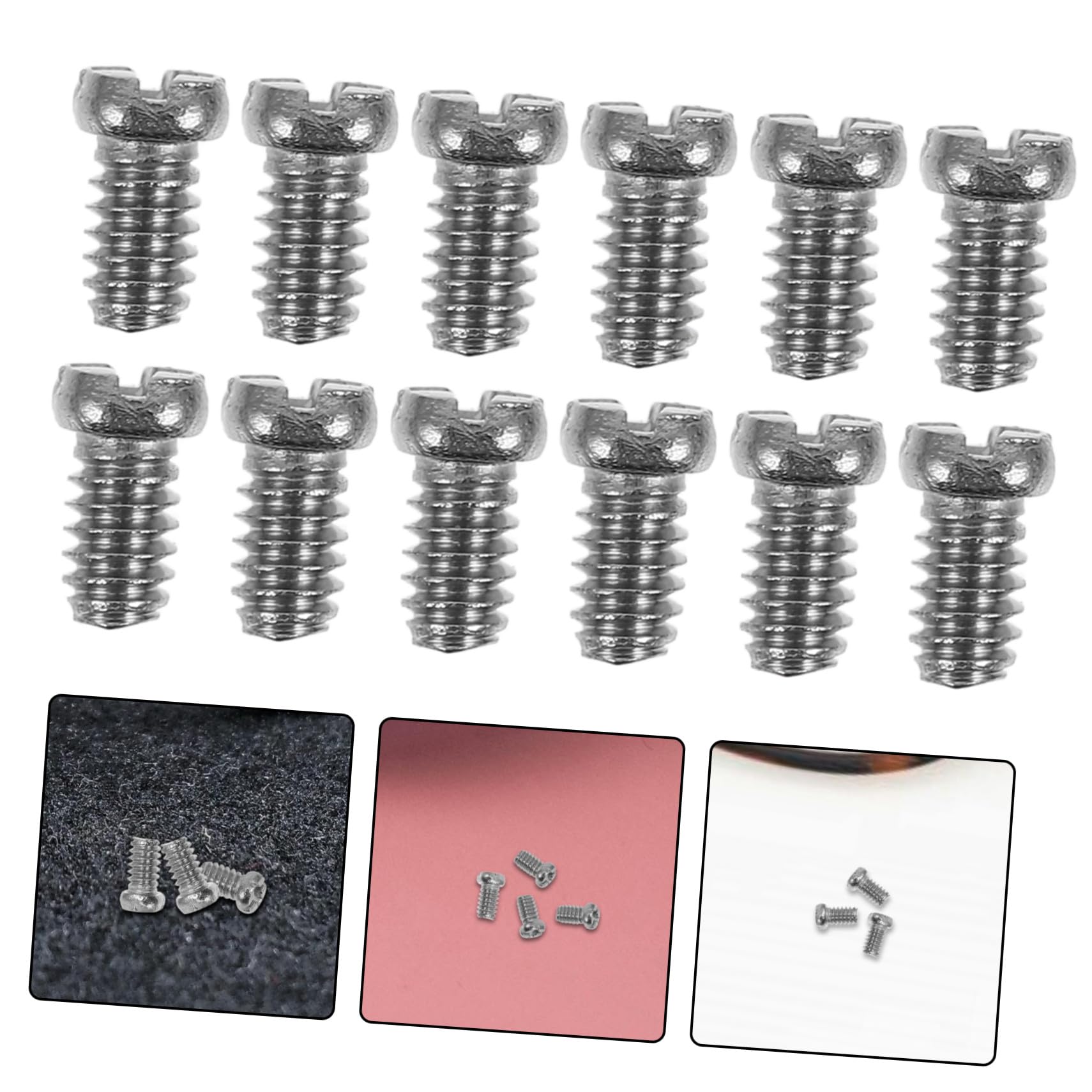 Tornillos para Gafas M1.4 X 2.4 de Acero Inoxidable 10000 Piezas | Plata, para Gafas de Lectura y Monturas, Formato Portátil y Ligero, Repuesto de Precisión