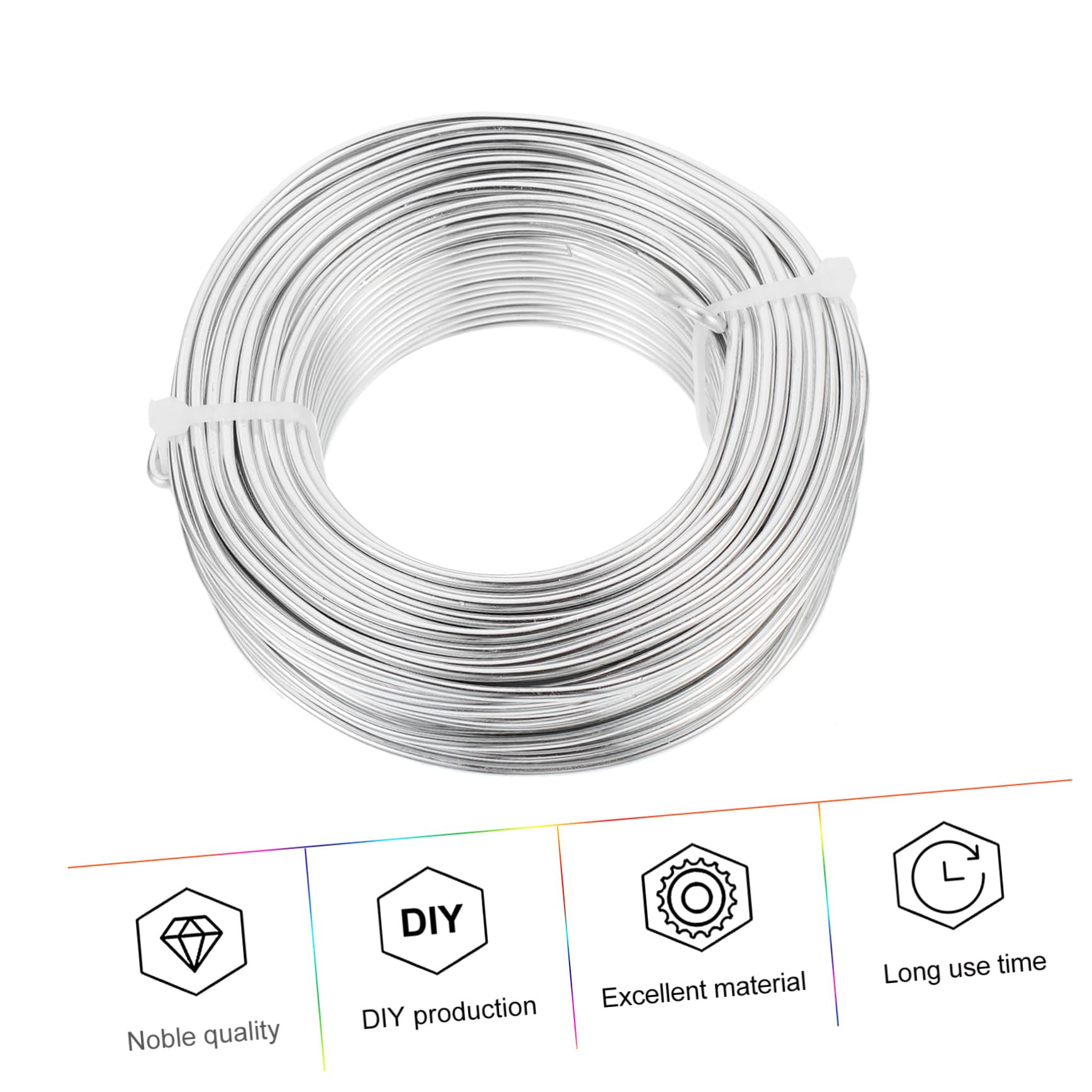 SEWACC Alambre de Aluminio para Manualidades Joyería y Abalorios Flexible y Moldeable para Hacer Pulseras y Pendientes Grande Plateado para Esculturas y Bisutería DIY