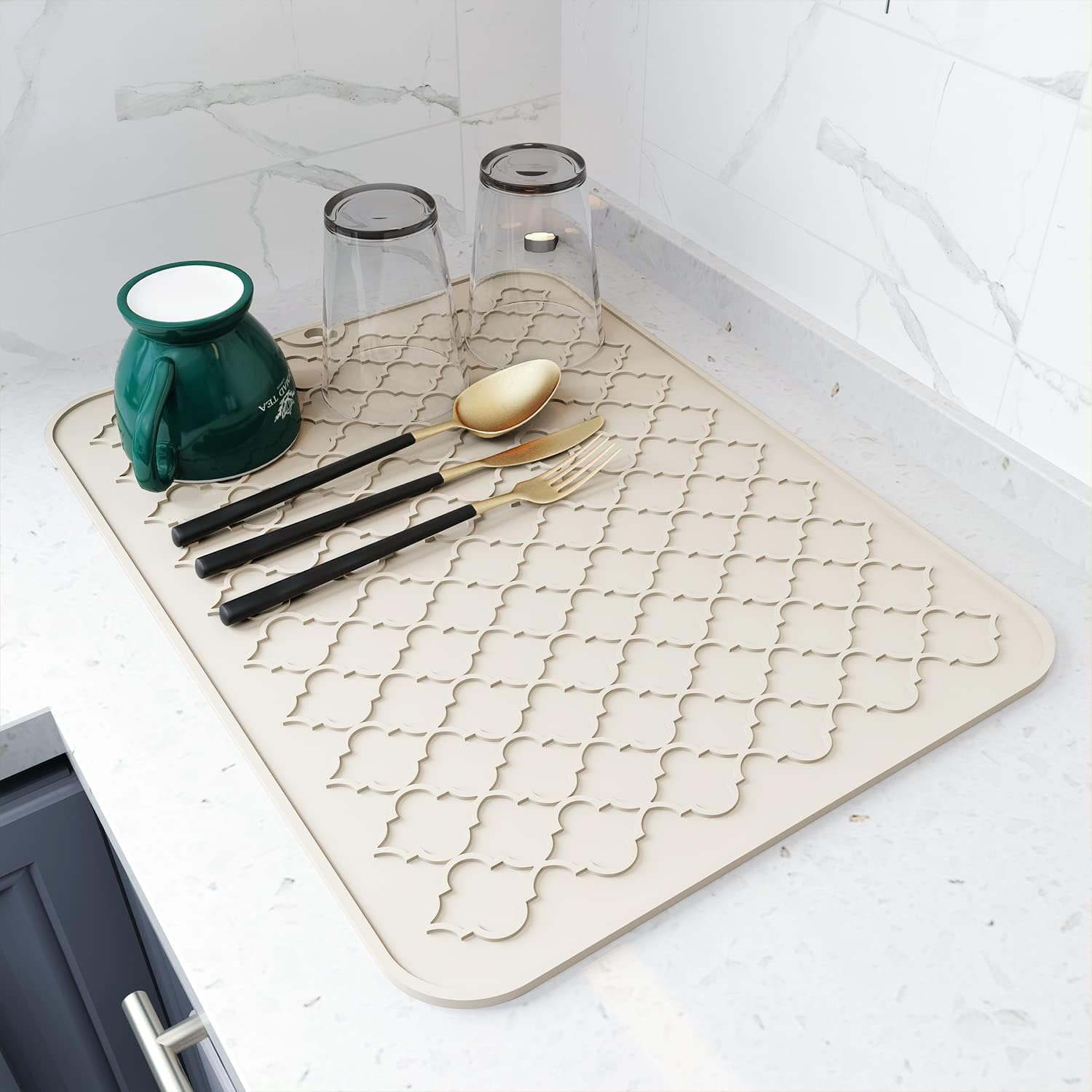 Amazon.com: Snowsof Dish Drying Mat - Coffee Mat, Coffee Maker Mat for ...