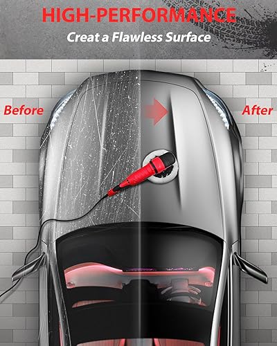 Miniatura 8 de AVID POWER Pulidora de búfer para automóvil, 6 velocidades variables 1000-3500 RPM, kit de cera de tampón rotativo con placa de respaldo de 6