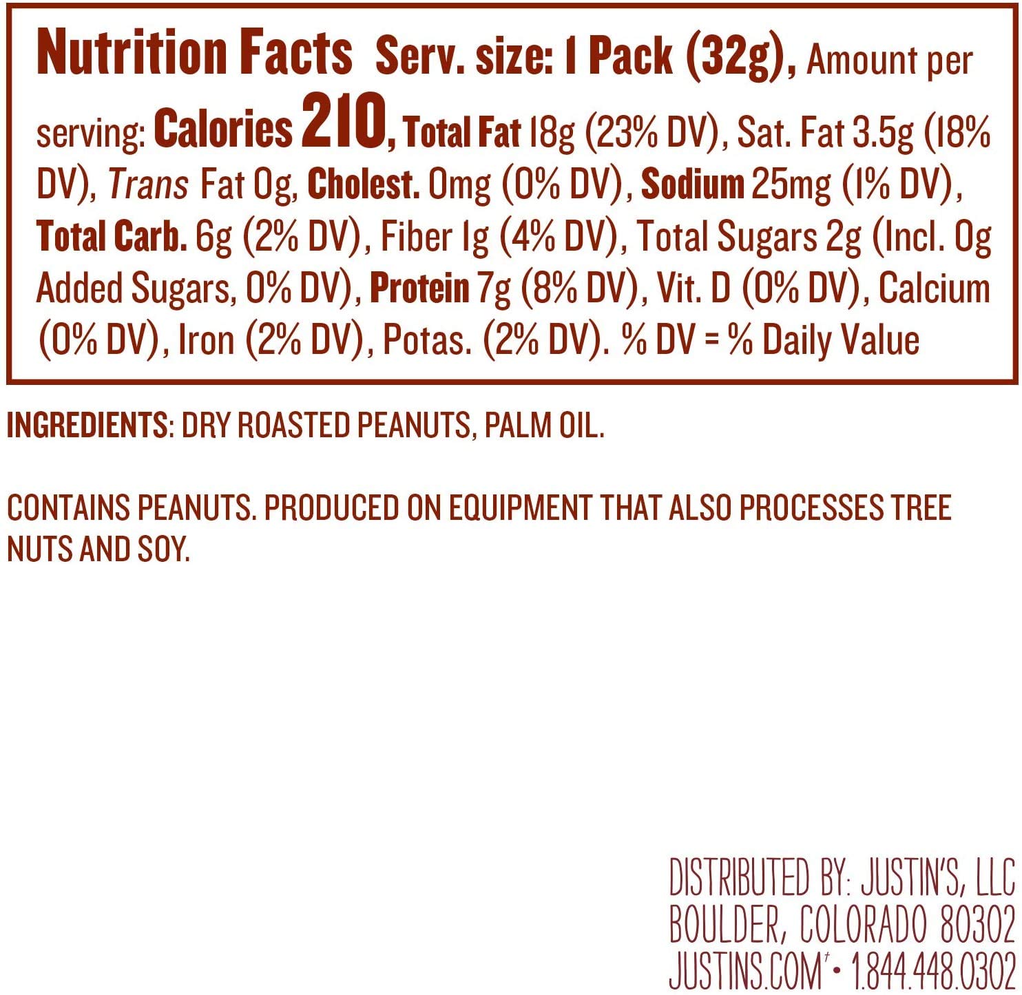 Buy Justin's Classic Peanut Butter Squeeze Packs, Only Two Ingredients