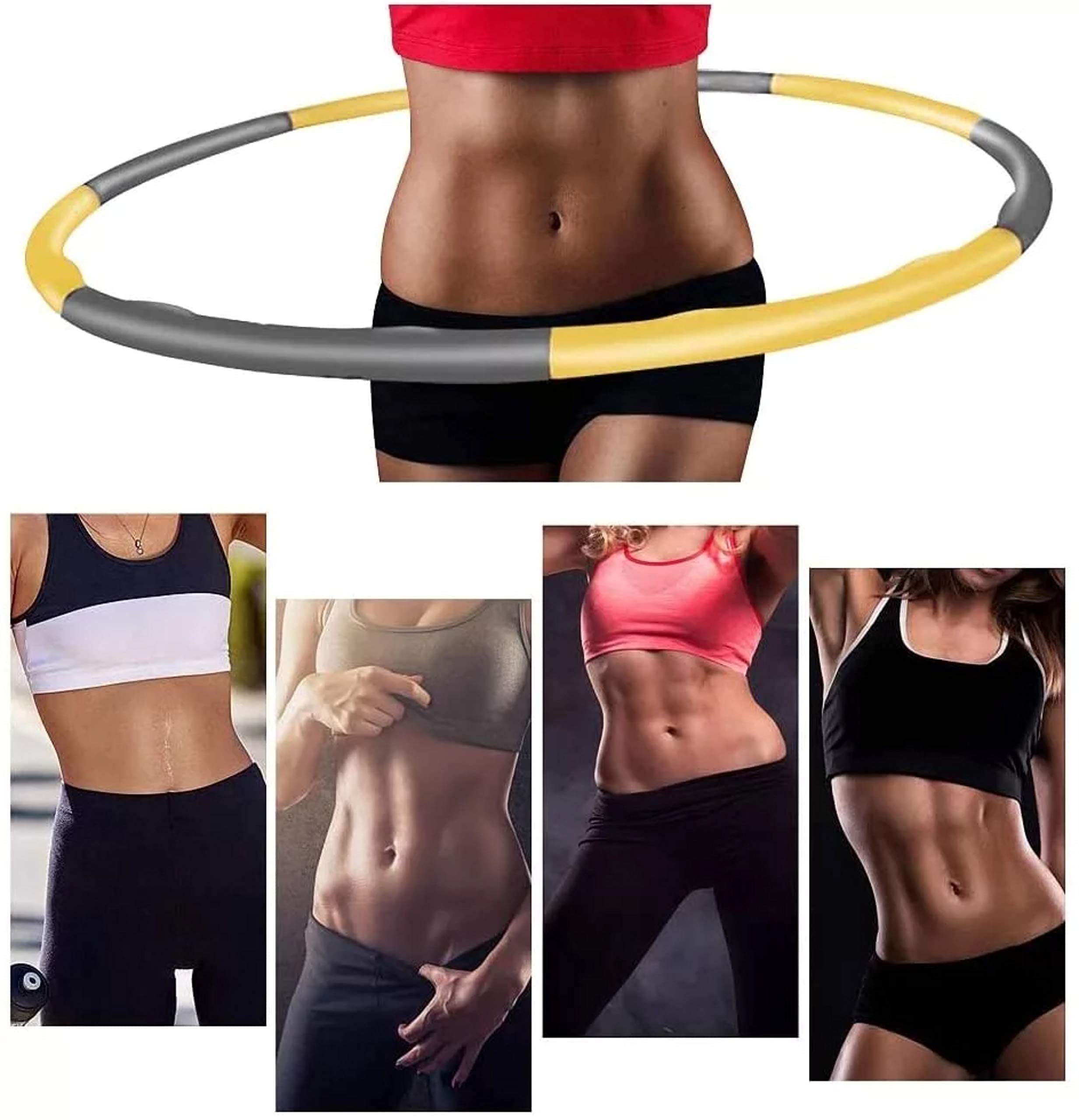 Cerceau Hula Hoop Lesté Core Balance 1 Kg - Diamètre 98 Cm Réglable - Rembourré Mousse Antidérapante - Pour Fitness, Perte De Poids