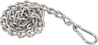 HERCHR Corrente suspensa, corrente de extensão de rolamento de carga ao ar livre corrente de saco de areia mosquetões corrente de aço inoxidável resistente sacos de perfuração corrente para saco de areia