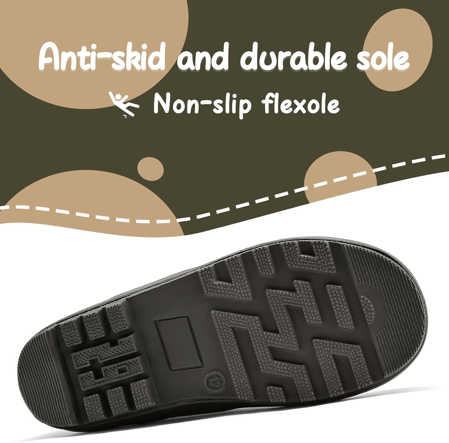 mysoft Kids Rain Boots for Girls Boys Toddler Waterproof Rubber Cute Printed with Easy-On Handles - Image 3