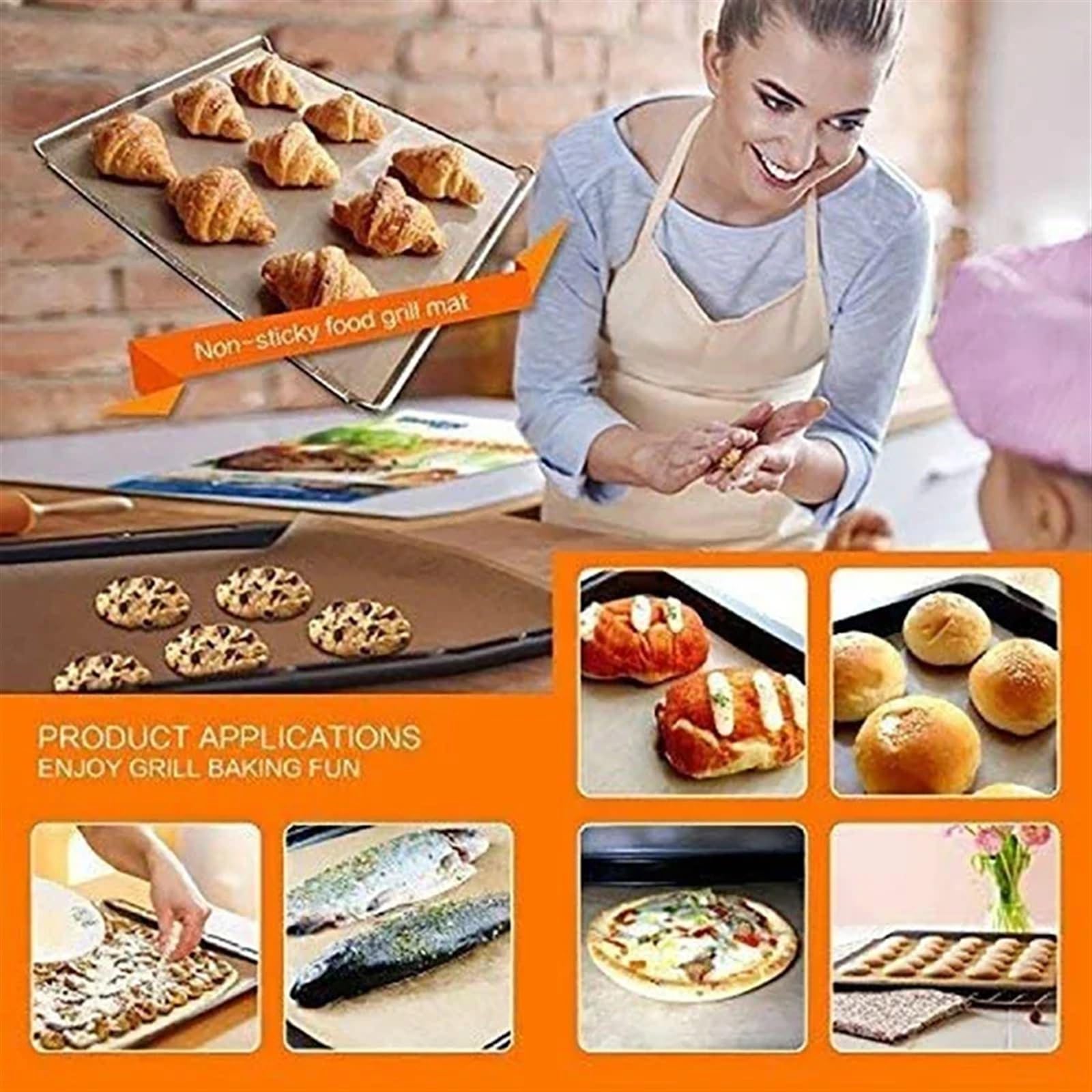 15 PACK Antihaft BBQ Grill Matte Wiederverwendbare Back Outdoor Picknick Kochen Werkzeuge Grillen Blatt 40 * 33 cm(15PACK)