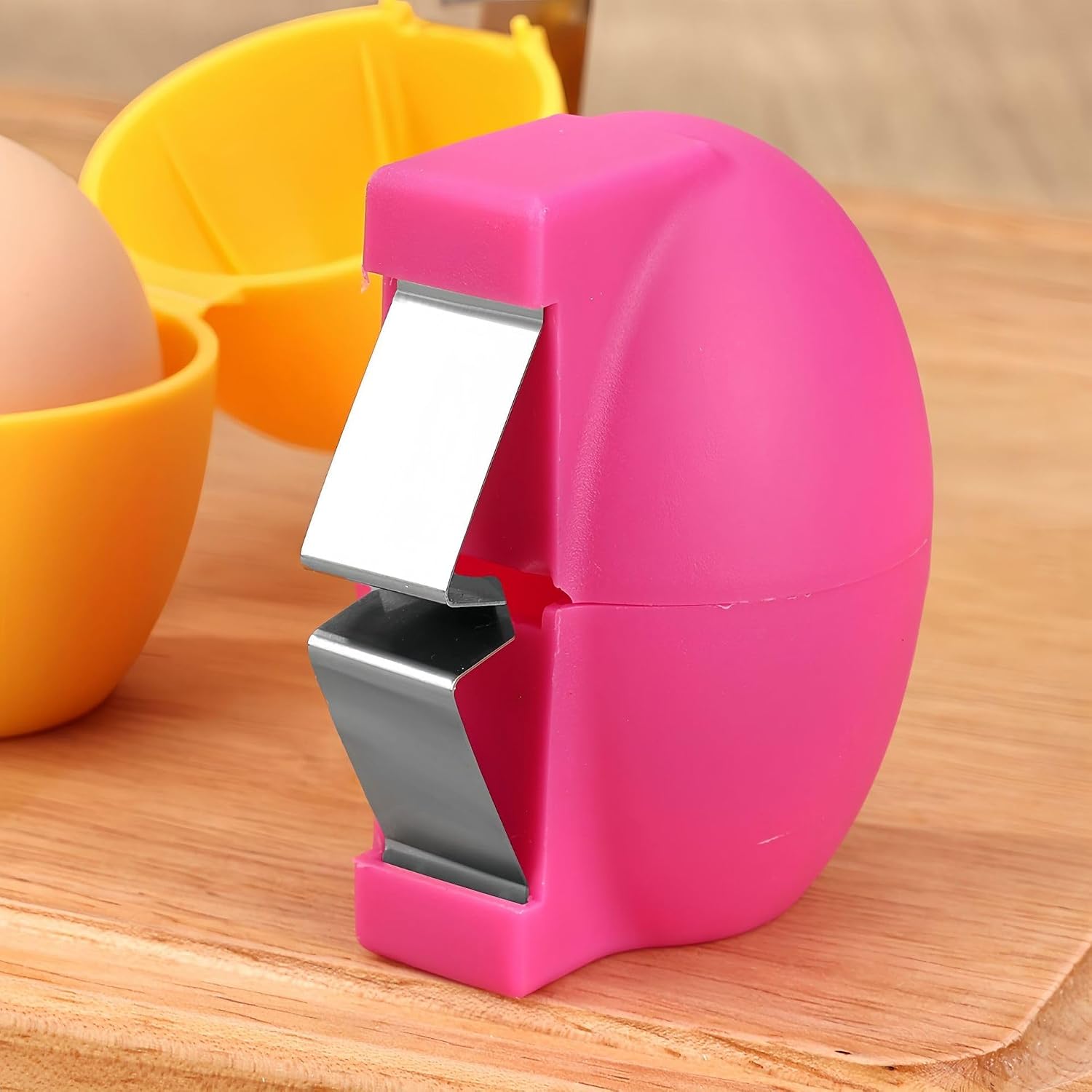 2026 New Egg Shell Opener, Egg Cracker and Separator Tool, Handheld Egg Shell Opener with Stainless Steel Blade, Kitchen Baking Gadget, Multicolor (Yellow 1 PCS)
