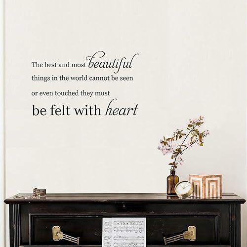 Miniatura 4 de Calcomanías artísticas de pared con texto en inglés "The Best and Most Beautiful Things in the World", citas creativas positivas para cuaderno,