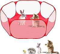 Vista 9 de Corralito para animales pequeños, portátil, con apertura automática, interactivo, para mascotas, valla interior y exterior para conejos, conejillos